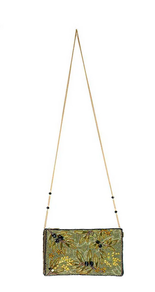 Mary Frances Olive Branch Crossbody Phone Bag