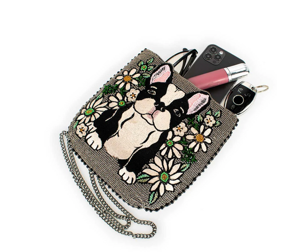 Mary Frances Pardon My Frenchie Crossbody Handbag