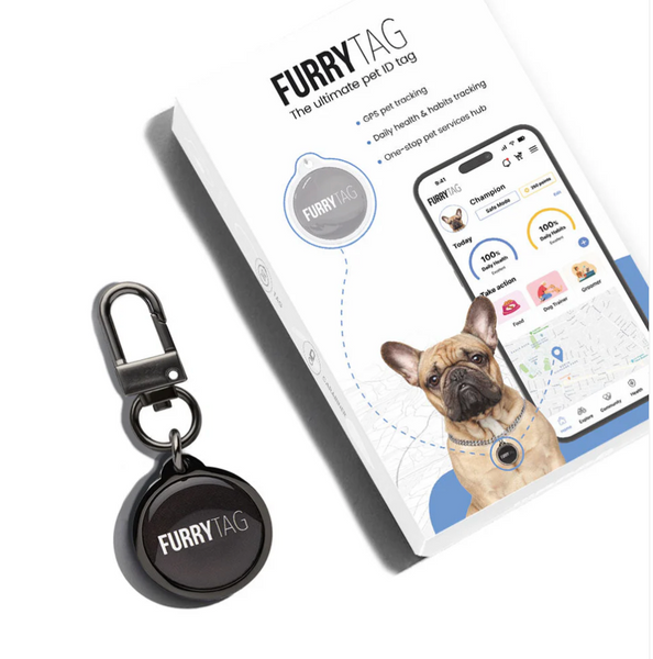 Furry Tag QR Code Pet ID Tag with box