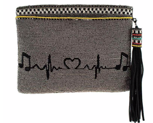 Mary Frances Take A Spin Beaded Record Player Crossbody Handbag