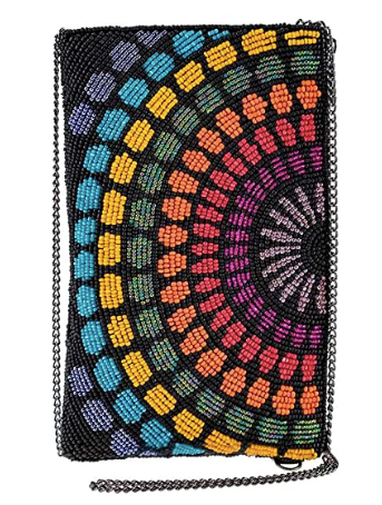 Mary Frances Color Fusion Beaded Crossbody Phone Bag