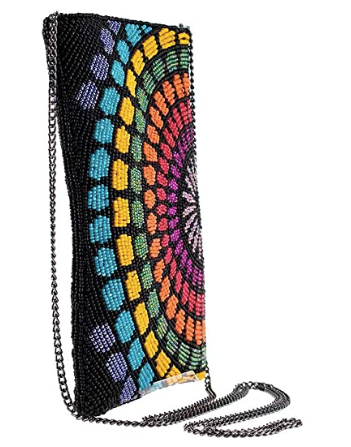 Mary Frances Color Fusion Beaded Crossbody Phone Bag