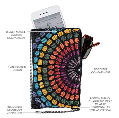 Mary Frances Color Fusion Beaded Crossbody Phone Bag