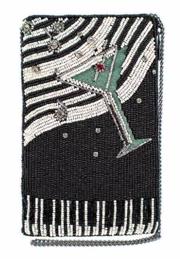 Mary Frances Piano Bar Beaded Crossbody Phone Bag