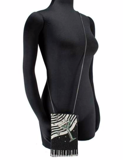 Mary Frances Piano Bar Beaded Crossbody Phone Bag