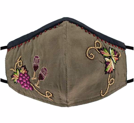 Mary Frances Wine with Friends Face Mask