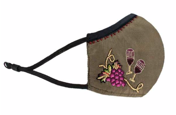 Mary Frances Wine with Friends Face Mask