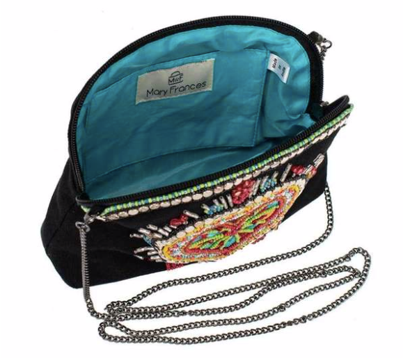 Mary Frances Love Your Tribe Crossbody/Makeup Bag