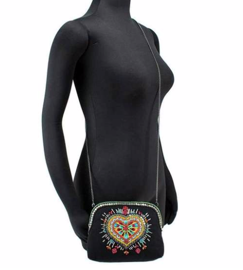 Mary Frances Love Your Tribe Crossbody/Makeup Bag