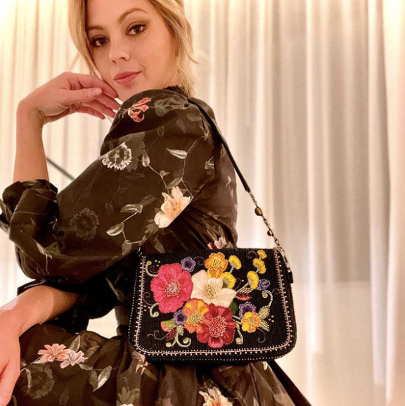Mary Frances Wildflower Shoulder Handbag