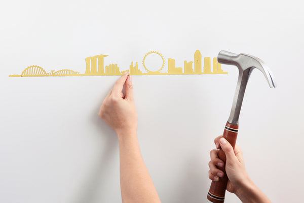 The Line - City Skyline - SINGAPORE (24K Gold Plated)