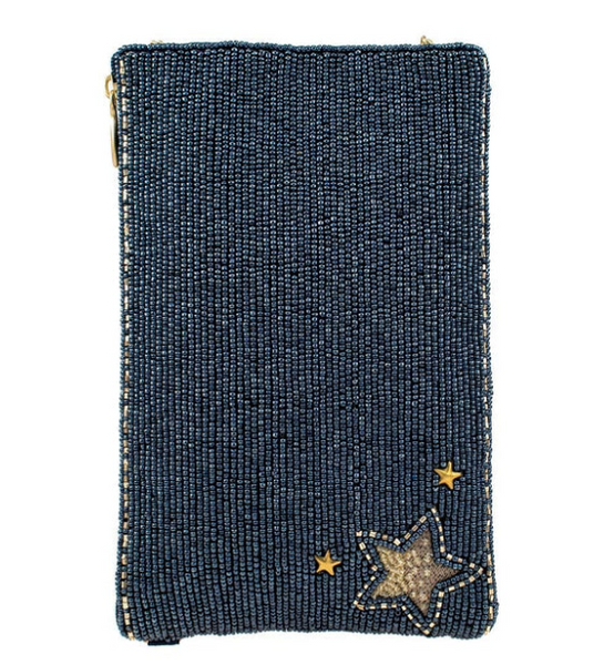 Back of Mary Frances Americana beaded crossbody phone bag
