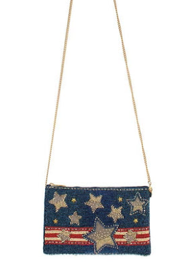 Horizontal view of Mary Frances Americana Crossbody Phone bag