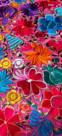 Traditional Mexican/Oaxaca Table Runner/ Bed Runner Pink