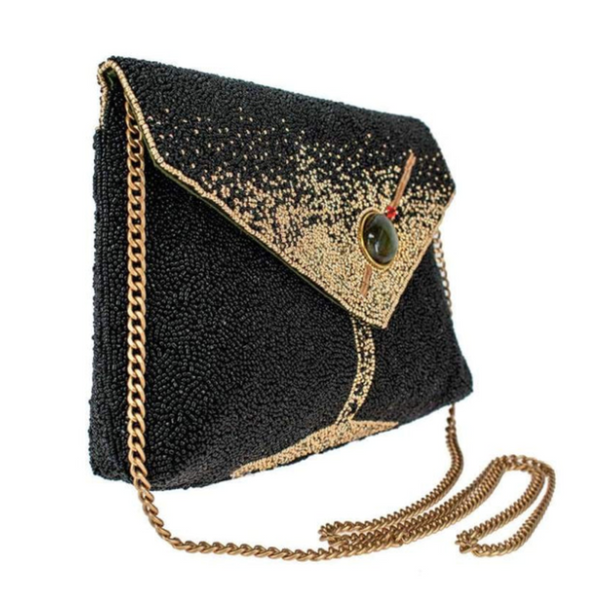 Picture of Olive You Bag By Mary Frances showing left side and chain