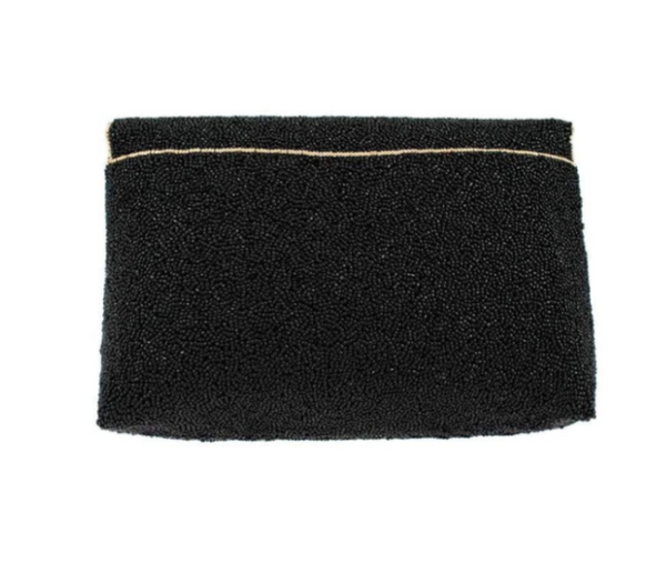 Picture of the back of Olive You Bag/clutch By Mary Frances showing back side pocket