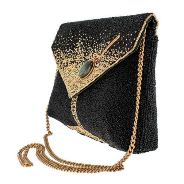 Picture of Olive You Bag By Mary Frances showing right side and chain