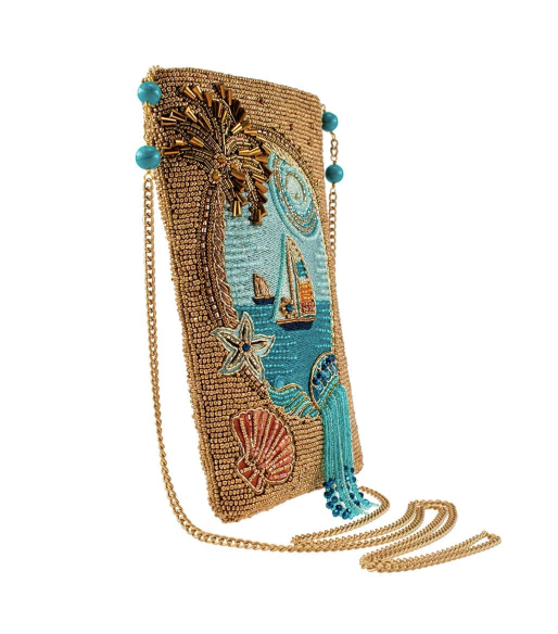 Mary Frances Sail Away Beaded Crossbody Phone Bag