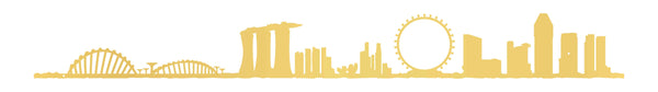 The Line - City Skyline - SINGAPORE (24K Gold Plated)