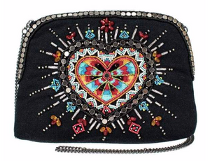 Mary Frances Love Your Tribe Crossbody/Makeup Bag