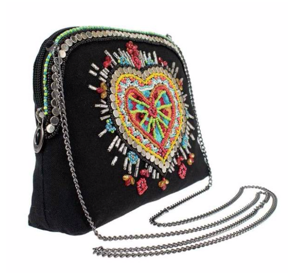 Mary Frances Love Your Tribe Crossbody/Makeup Bag