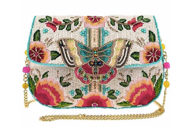 Mary Frances Dream Chaser Ivory Crossbody Clutch